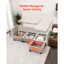 Modular Sectional Sofa, 3-Seater Modular Sofa with Hidden Storage, Cloud Sectional Couch with Ottoman & High Rebound Sponge, Sol