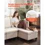 VEVOR Modular Sectional Sofa, 3-Seater Modular Sofa with Hidden Storage, Cloud Sectional Couch with Ottoman & High Rebound Spong