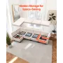 Modular Sectional Sofa, Modern 5-Seater Modular Sofa with Hidden Storage, Cloud Sectional Couch with High Rebound Sponge, Solid 