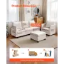 VEVOR Modular Sectional Sofa, Modern 5-Seater Modular Sofa with Hidden Storage, Cloud Sectional Couch with High Rebound Sponge, 