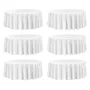 hvide runde duge 6-pack, 120 tommer i diameter, plet- og