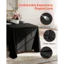VEVOR Black Tablecloths for Rectangle Tables, 6 Pack, 70 x 120 Inches, Reusable and Machine Washable Table Clothes, Wrinkle-Resi