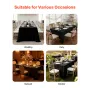 Black Tablecloths for Rectangle Tables, 6 Pack, 70 x 120 Inches, Reusable and Machine Washable Table Clothes, Wrinkle-Resistant 