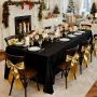 VEVOR Black Tablecloths for Rectangle Tables, 6 Pack, 70 x 120 Inches, Reusable and Machine Washable Table Clothes, Wrinkle-Resi