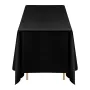 Black Tablecloths for Rectangle Tables, 6 Pack, 70 x 120 Inches, Reusable and Machine Washable Table Clothes, Wrinkle-Resistant 