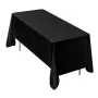 Black Tablecloths for Rectangle Tables, 6 Pack, 70 x 120 Inches, Reusable and Machine Washable Table Clothes, Wrinkle-Resistant 