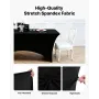 3 Pack Table Cloth for 6FT Rectangular Fitted Events, Wrinkle-Resistant Stretch Black Table Covers, Washable Spandex Tablecloth 