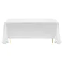 White Tablecloths for Rectangle Tables, 10 Pack, 70 x 120 Inches, Reusable and Machine Washable Table Clothes, Wrinkle-Resistant