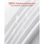 White Round Tablecloths 2 Pack, 120 Inches in Diameter, Stain- & Wrinkle- Resistant, Machine Washable Table Clothes, Polyester F