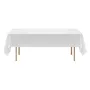 White Tablecloths for Rectangle Tables, 10 Pack, 60 x 102 Inches, Reusable and Machine Washable Table Clothes, Wrinkle-Resistant