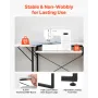 VEVOR Sewing Table, Multipurpose Sewing Machine Table with Foldable Side Shelf, Adjustable Shelf, Steel Legs, Computer Desk for 