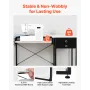 VEVOR Sewing Table, Multipurpose Sewing Machine Table with Drawers, Foldable Side Shelf, Adjustable Shelf, Steel Legs, Computer 