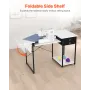 VEVOR Sewing Table, Multipurpose Sewing Machine Table with Drawers, Foldable Side Shelf, Adjustable Shelf, Steel Legs, Computer 