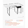 VEVOR Sewing Table, Multipurpose Sewing Machine Table with Drawers, Foldable Side Shelf, Adjustable Shelf, Steel Legs, Computer 