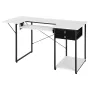 Sewing Table, Multipurpose Sewing Machine Table with Drawers, Foldable Side Shelf, Adjustable Shelf, Steel Legs, Computer Desk f