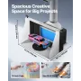 Airbrush Spray Booth, Dual Fans, 545 x 475 x 370 mm, Portable