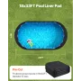 Oval Pool Liner Pad, 5.5 x 10 m Pool Liner Pad for Above Ground Swimming Pools, Extra-Thick Pool Mat, Prevents Punctures, Recycl