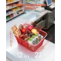 Shopping Baskets, 12 PCS, 22L Stackable Metal Grocery Baskets with Handles, Dense Mesh Structure, Holds up to 20 kg, Portable fo