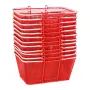 Shopping Baskets, 12 PCS, 22L Stackable Metal Grocery Baskets with Handles, Dense Mesh Structure, Holds up to 20 kg, Portable fo