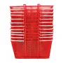 Shopping Baskets, 12 PCS, 22L Stackable Metal Grocery Baskets with Handles, Dense Mesh Structure, Holds up to 20 kg, Portable fo