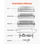 Rectangle Chafing Dish, 8.5L 2 Pack Stainless Steel Chafing Dish, Food Warmer Chafer Complete Set with Hollow Handle, 1 Food Ton