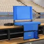 Stadium Seat, Folding Bleacher Chair with Back Support and Thick Cushion, Padded Stadium Seat for Bleacher Includes Shoulder Str