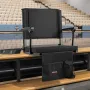 Stadium Seat, Portable Bleacher Seat with Armrest, Back Support and Thick Cushion, Bench Chair for Bleacher Includes Shoulder St