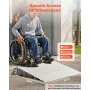 Door Threshold Ramp, 138 mm Rise, Aluminum Alloy Threshold Ramp Rated 363 kg Load Capacity, Handicap Ramps for Home Steps for Wh