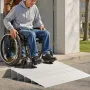 Door Threshold Ramp, 138 mm Rise, Aluminum Alloy Threshold Ramp Rated 363 kg Load Capacity, Handicap Ramps for Home Steps for Wh