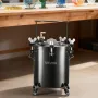 VEVOR Pressure Pot Paint Tank, 40 L Heavy Duty Steel Pressure Pot Tank, Spray Paint Pressures Pots with Three Quick-Connect Coup