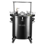 Pressure Pot Paint Tank, 40 L Heavy Duty Steel Pressure Pot Tank, Spray Paint Pressures Pots with Three Quick-Connect Couplers f