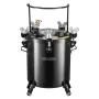 Pressure Pot Paint Tank, 40 L Heavy Duty Steel Pressure Pot Tank, Spray Paint Pressures Pots with Three Quick-Connect Couplers f