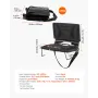 Stadium Seat, Folding Bleacher Chair with Back Support and Thick Cushion, Padded Stadium Seat for Bleacher Includes Shoulder Str
