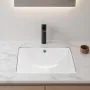 undermonteret badeværelsesvask, 460 x 330 mm Rektangulær hvid