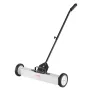 22.7 kg Rolling Magnetic Sweeper with Wheels, Push-Type Magnetic Pick Up Sweeper, 74 cm Large Magnet Pickup Lawn Sweeper with Te