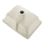 Undermount Bathroom Sink, 400 x 305 mm Rectangular White Ceramic Vessel Sink with Overflow Hole, Under Counter Drop in Modern La