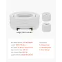 30.5m Mini Split Line Set, 9.5 & 15.9mm OD AC Copper Tubing Pipe, 3/8 White PE Thickened Insulated Coil with Flared Nuts, Strapp