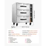 Commercial Electric Drawer Warmer, Three-Drawer Stainless Steel Food Warmer, Freestanding Standard Warming Drawer Cabinet, 30-85