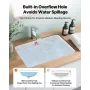 Undermount Bathroom Sink, 515 x 385 mm Rectangular White Ceramic Vessel Sink with Overflow Hole, Under Counter Drop in Modern La