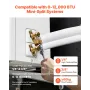 VEVOR 30.5m Mini Split Line Set, 6.4 & 9.5mm OD AC Copper Tubing Pipe, 3/8 White PE Thickened Insulated Coil with Flared Nuts, S