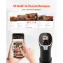 Sous Vide Precision Cooker, 1100W Sous-Vide Cooking Machine, WIFI Immersion Circulator with 10 Preset Recipes, LCD Touchscreen, 