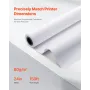 bredformatpapir, 609,6 mm x 45,7 m plotterrulle, 2 ruller CAD