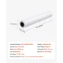 VEVOR bredformatpapir, 609,6 mm x 45,7 m plotterrulle, 2 ruller CAD Bond-ruller med 50,8 mm kerne, 80 GSM plotterruller, fo