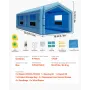 Inflatable Paint Booth, 12 x 5 x 4 m, Inflatable Spray Booth with 950W+1100W Blowers and Air Filter System, Triangular Roof, for