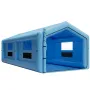 VEVOR Inflatable Paint Booth, 12 x 5 x 4 m, Inflatable Spray Booth with 950W+1100W Blowers and Air Filter System, Triangular Roo