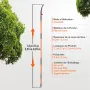Manual Pole Saw, 2.2 - 8.2 m Extendable Tree Pruner, Sharp Steel Blade High Branches Trimming, Manual Branch Trimmer with Lightw