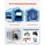 VEVOR Inflatable Paint Booth, 3 x 2.5 x 2.5 m, Inflatable Spray Booth with 550W Powerful Blower and Air Filter System, Triangula