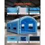 VEVOR Inflatable Paint Booth, 10 x 6 x 4 m, Inflatable Spray Booth with 950W and 1100W Blowers and Air Filter System, Round Roof