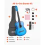 Classical Guitar, 960 mm, Wood Classical Guitar Starter Kit for Beginners, with Nylon Strings, Gig Bag, Strap, Tuner, Extra Stri