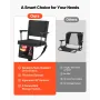 Stadium Seat, Portable Bleacher Seat with Armrest, Back Support and Thick Cushion, Bench Chair for Bleacher Includes Shoulder St